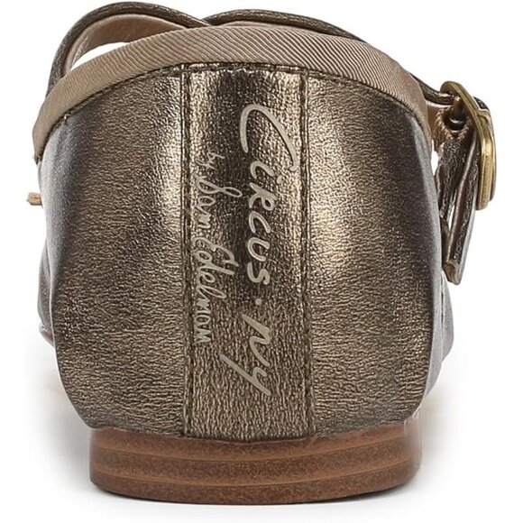 Circus NY by Sam Edelman Women's Gilded Polyurethane Cross Strap Ballet Flat - Picture 3 of 6